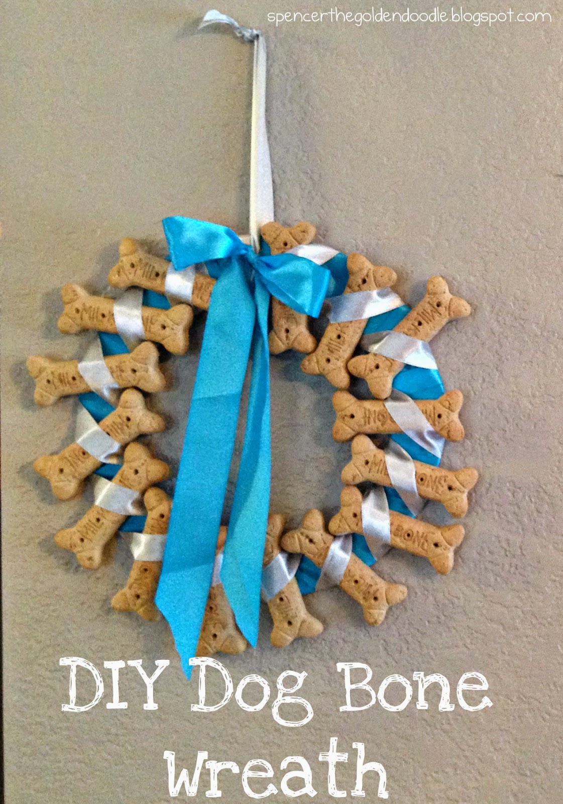 Spencer the Goldendoodle DIY Dog Bone Wreath